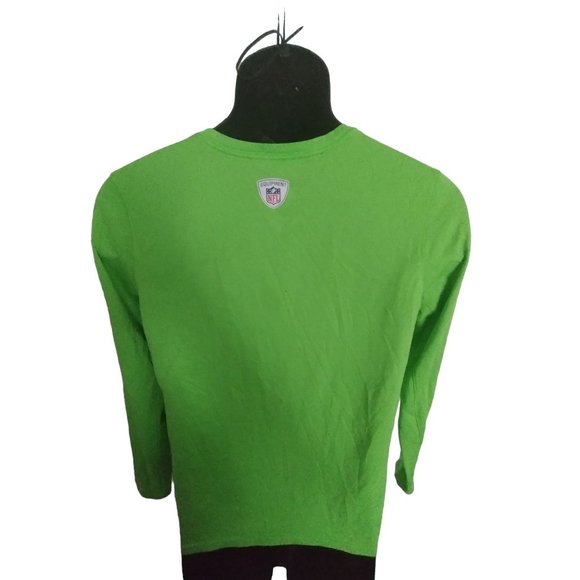Seattle Seahawks Dri-Fit small neon green long sleeved t-shirt NFL equipment - Picture 9 of 9